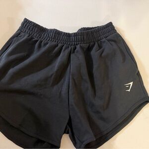 NEW Gymshark Women's Training High-Waisted Fleece Shorts Black Large